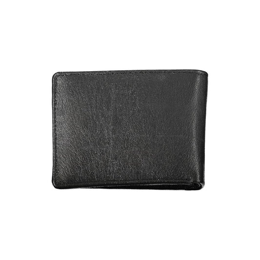 Blauer | Elegant Black Leather Dual-Compartment Wallet| McRichard Designer Brands   