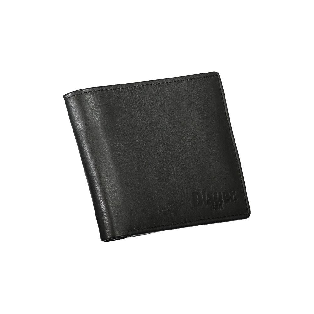 Blauer Sleek Black Leather Dual Compartment Wallet sleek-black-leather-dual-compartment-wallet-3