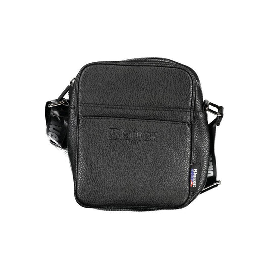 Blauer | Chic Black Leather Shoulder Bag for Men| McRichard Designer Brands   