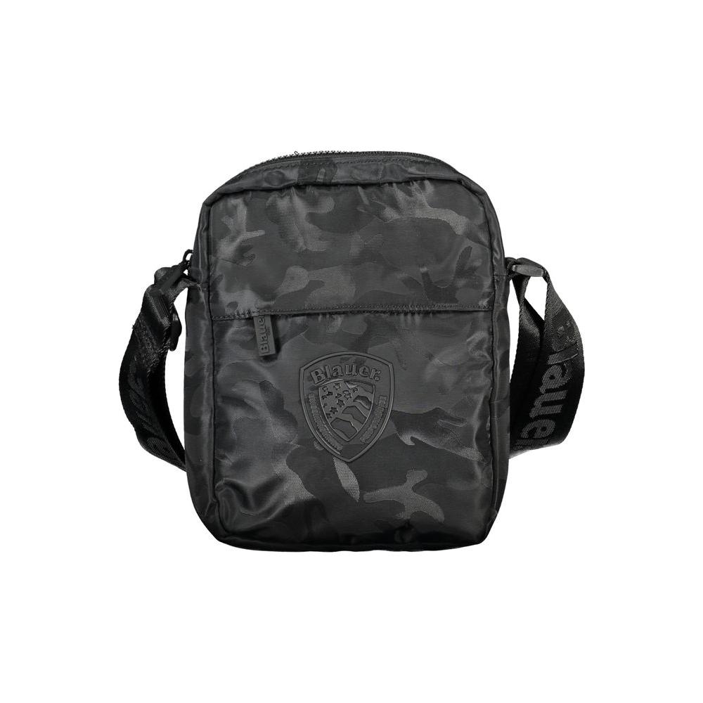 Blauer | Sleek Black Shoulder Strap Bag with Pockets| McRichard Designer Brands   