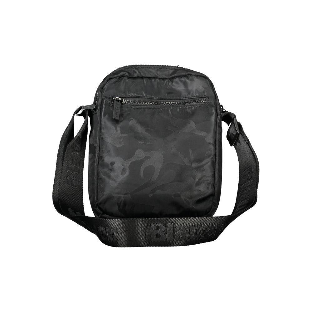 Blauer | Sleek Black Shoulder Strap Bag with Pockets| McRichard Designer Brands   