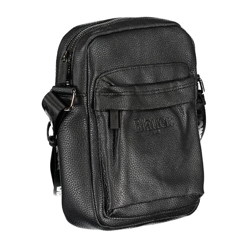 Blauer | Black Leather Shoulder Strap Bag| McRichard Designer Brands   