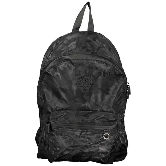 Blauer | Sleek Urban Black Backpack with Laptop Sleeve| McRichard Designer Brands   