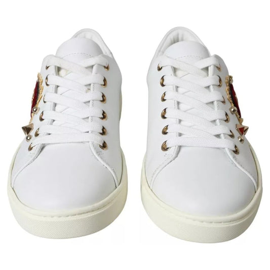 White Portofino Sacred Heart Sneakers Women Shoes