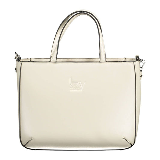 BYBLOS Elegant White Contrast Detail Handbag elegant-white-contrast-detail-handbag