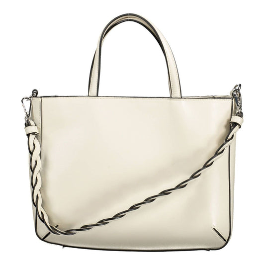 BYBLOS Elegant White Contrast Detail Handbag elegant-white-contrast-detail-handbag