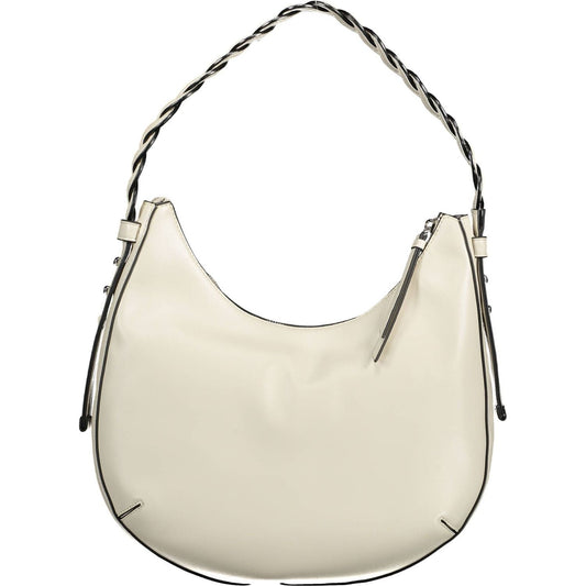 Chic Contrasting Detail White PVC Handbag