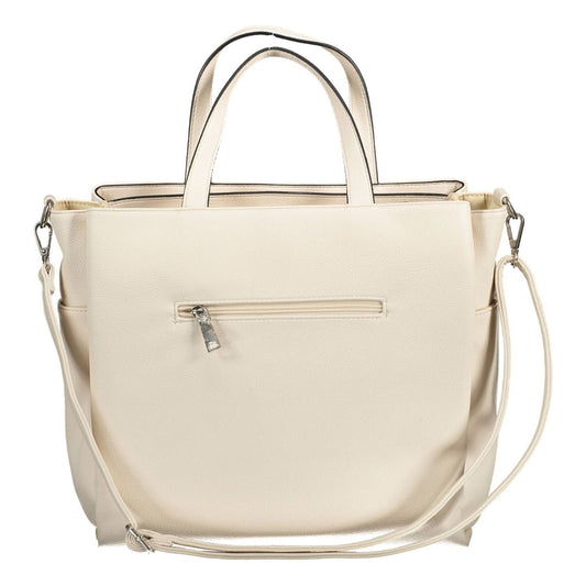 BYBLOS Elegant White Multi-Pocket Handbag elegant-white-multi-pocket-handbag