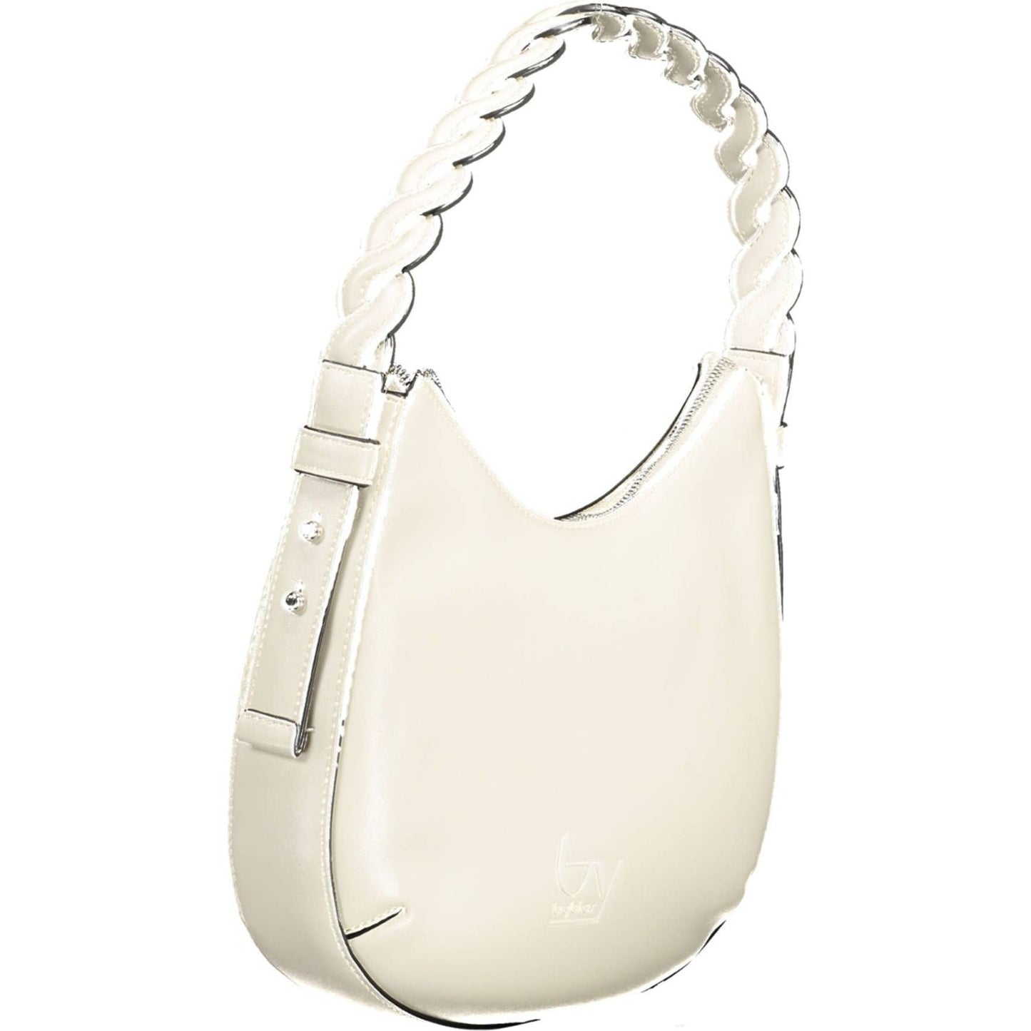 BYBLOS | Chic White Shoulder Bag with Contrasting Details| McRichard Designer Brands   