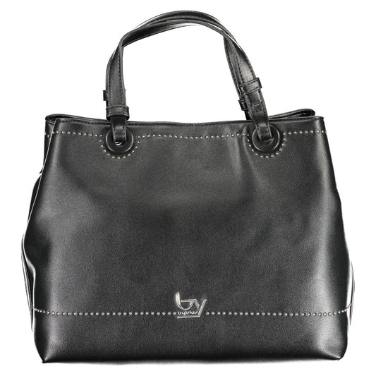 Elegant Black Two-Compartment Handbag