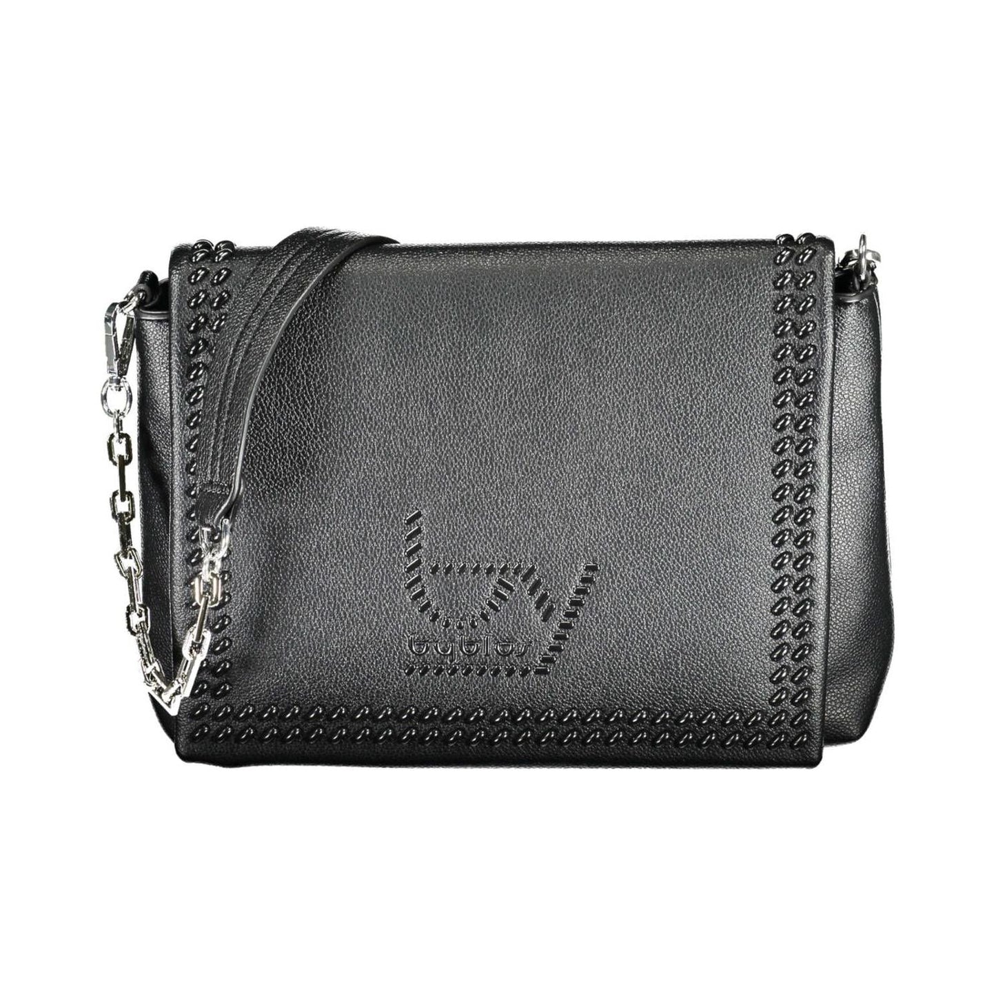 BYBLOS Elegant Chain-Handle Black Shoulder Bag elegant-chain-handle-black-shoulder-bag-1