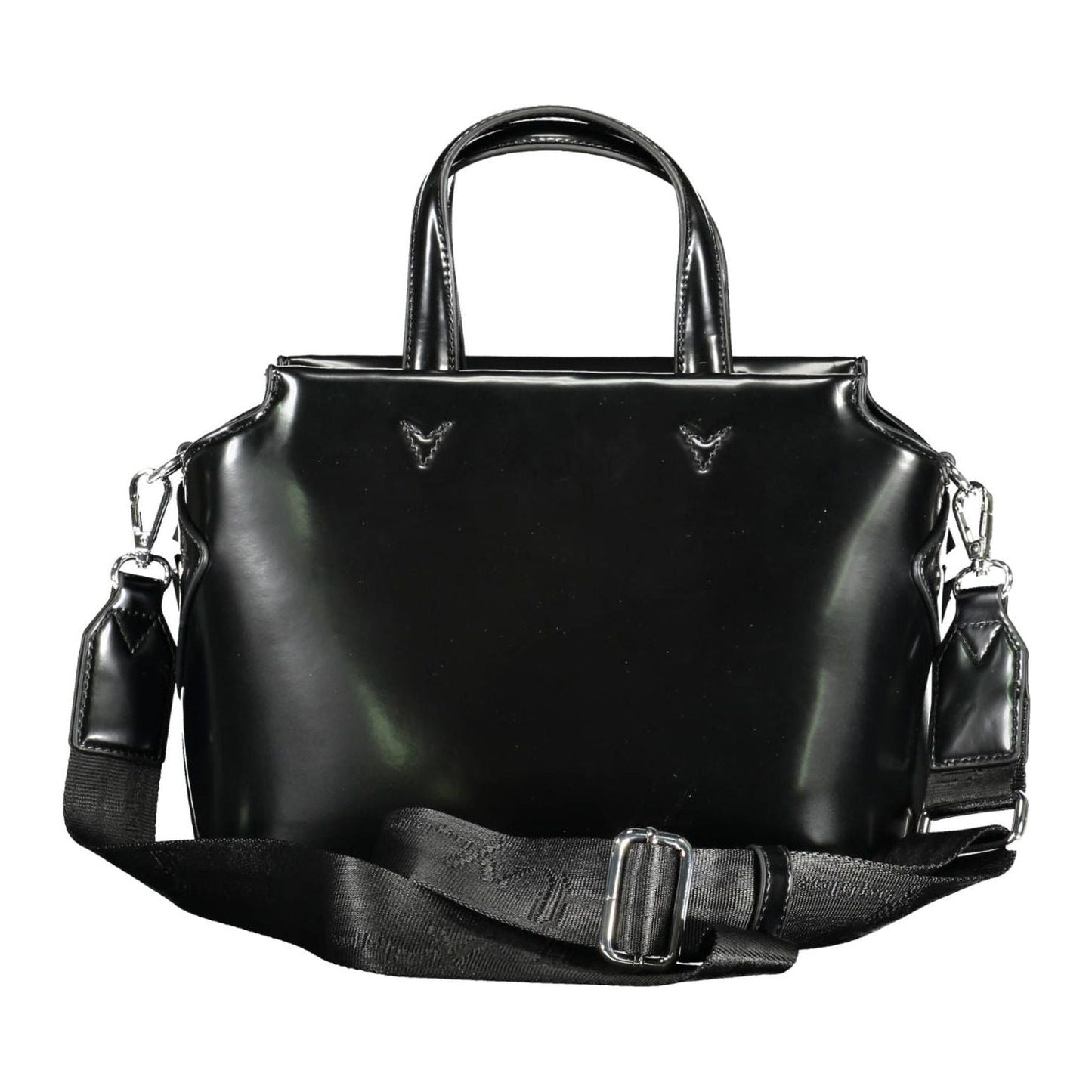 BYBLOS Elegant Black Two-Handle Bag with Contrasting Details elegant-black-two-handle-bag-with-contrasting-details-1