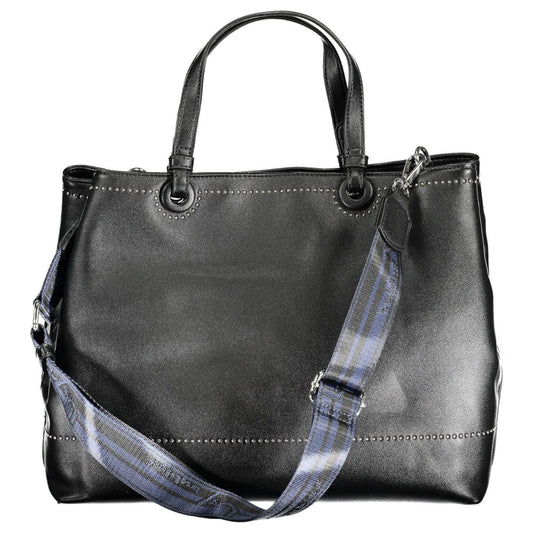 Chic Two-Handle City Bag with Contrast Detail