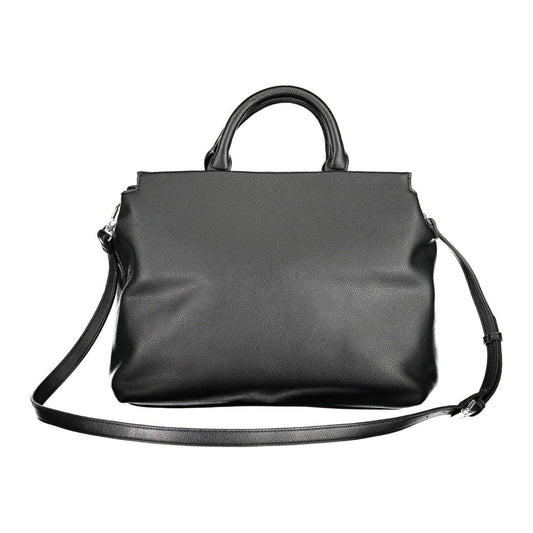 BYBLOS | Elegant Two-Handle Black Handbag with Contrasting Details| McRichard Designer Brands   