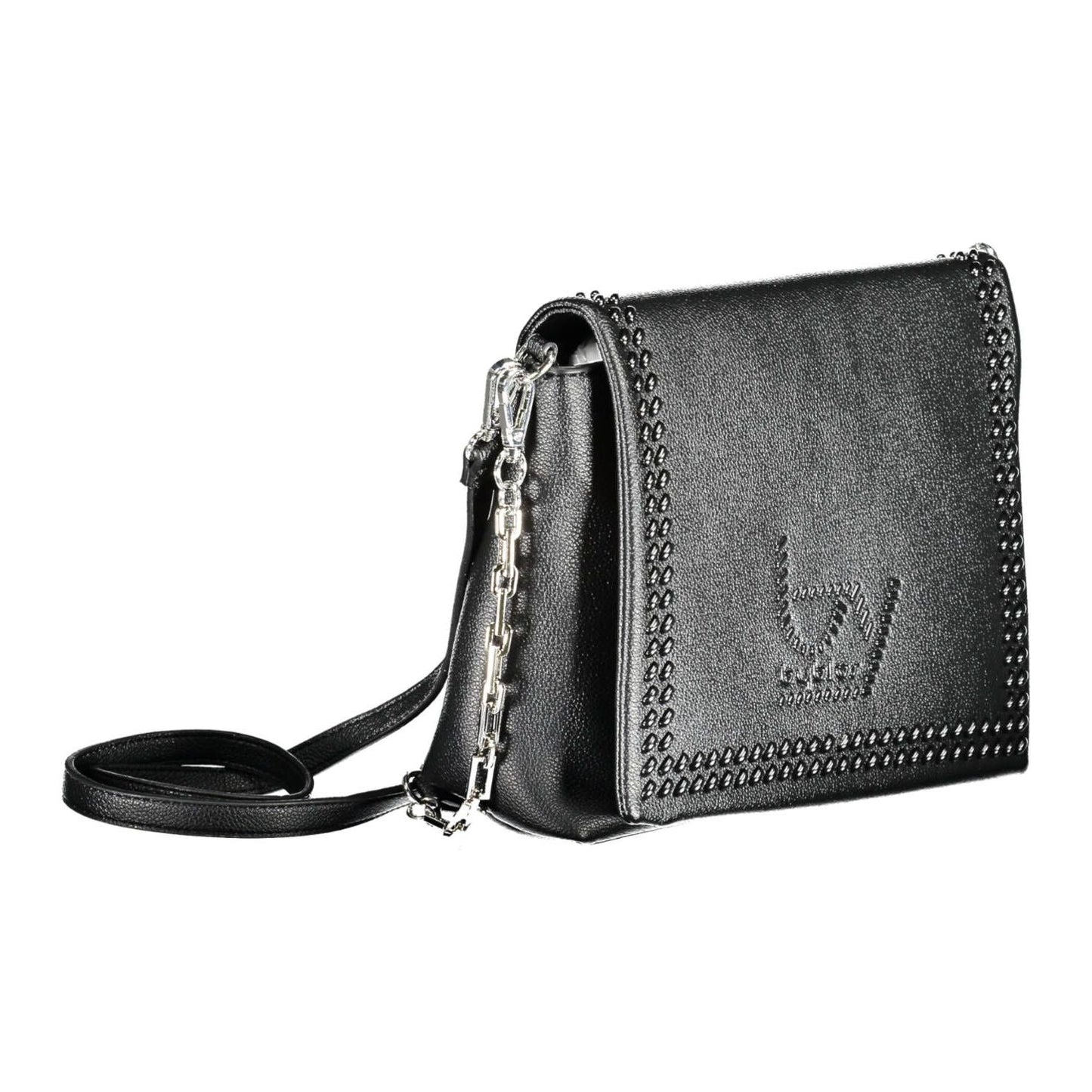 BYBLOS Elegant Chain-Handle Black Shoulder Bag elegant-chain-handle-black-shoulder-bag-1