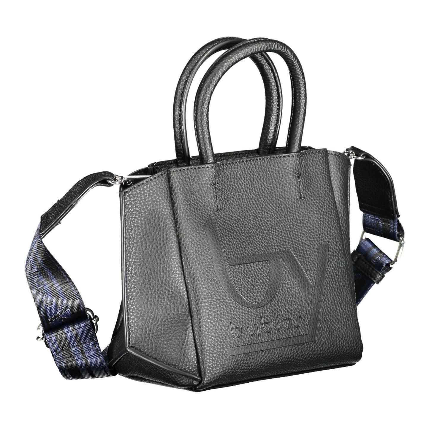 BYBLOS Elegant Black Two-Handle Tote with Shoulder Strap elegant-black-two-handle-tote-with-shoulder-strap