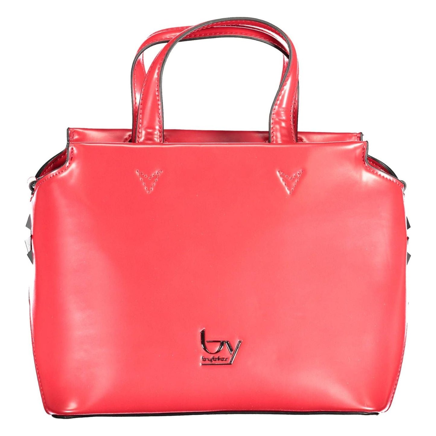 BYBLOS Elegant Red Satchel with Contrasting Details elegant-red-satchel-with-contrasting-details