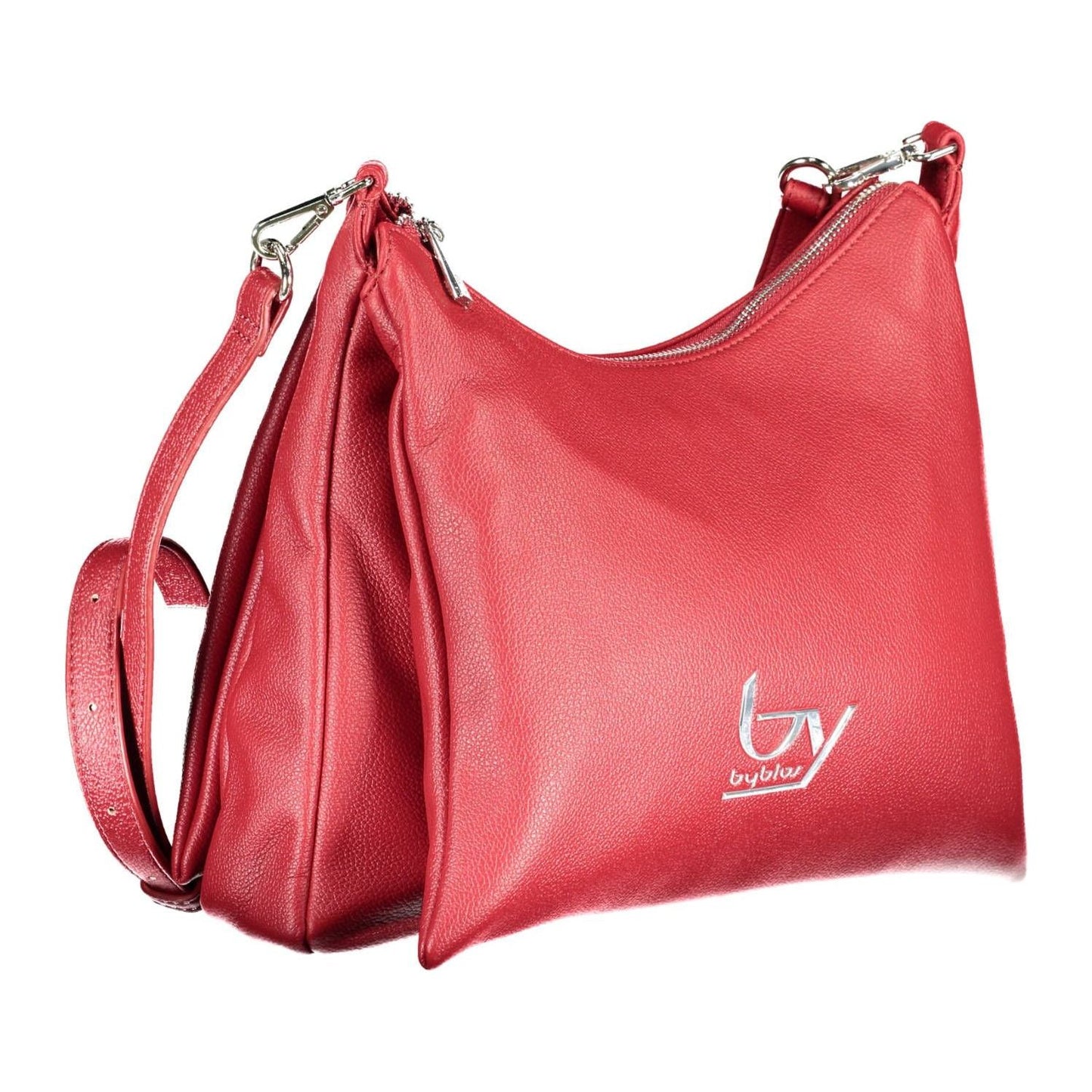 BYBLOS Elegant Red Chain-Handle Convertible Handbag elegant-red-chain-handle-convertible-handbag