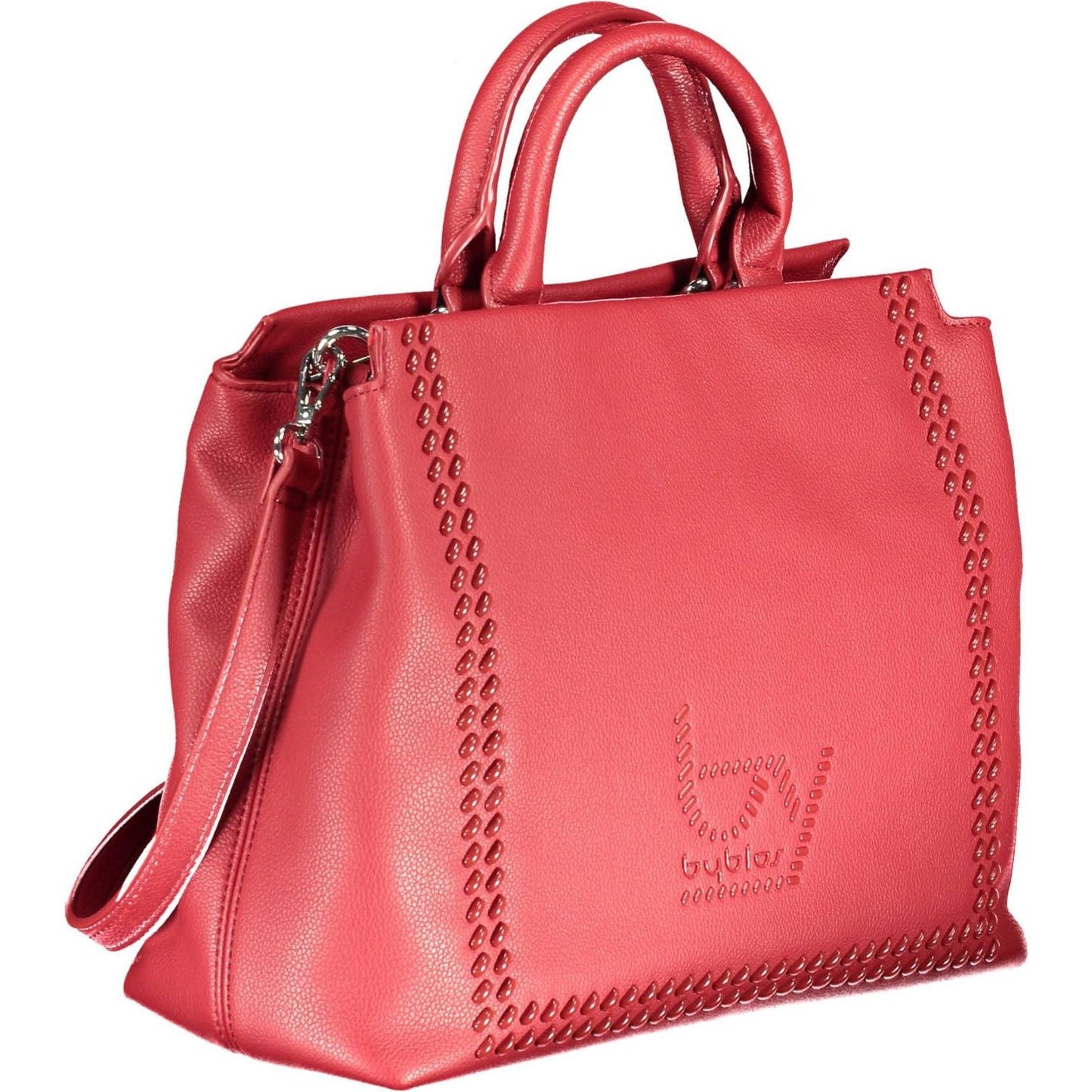 BYBLOS | Elegant Red Two-Compartment Handbag with Logo Detail| McRichard Designer Brands   