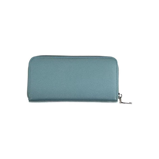 BYBLOS Chic Blue Polyethylene Wallet with Coin Purse chic-blue-polyethylene-wallet-with-coin-purse
