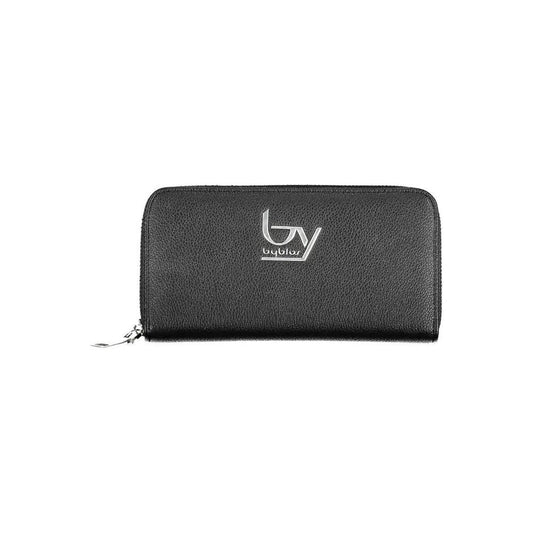 BYBLOS | Sleek Black Polyethylene Zip Wallet| McRichard Designer Brands   