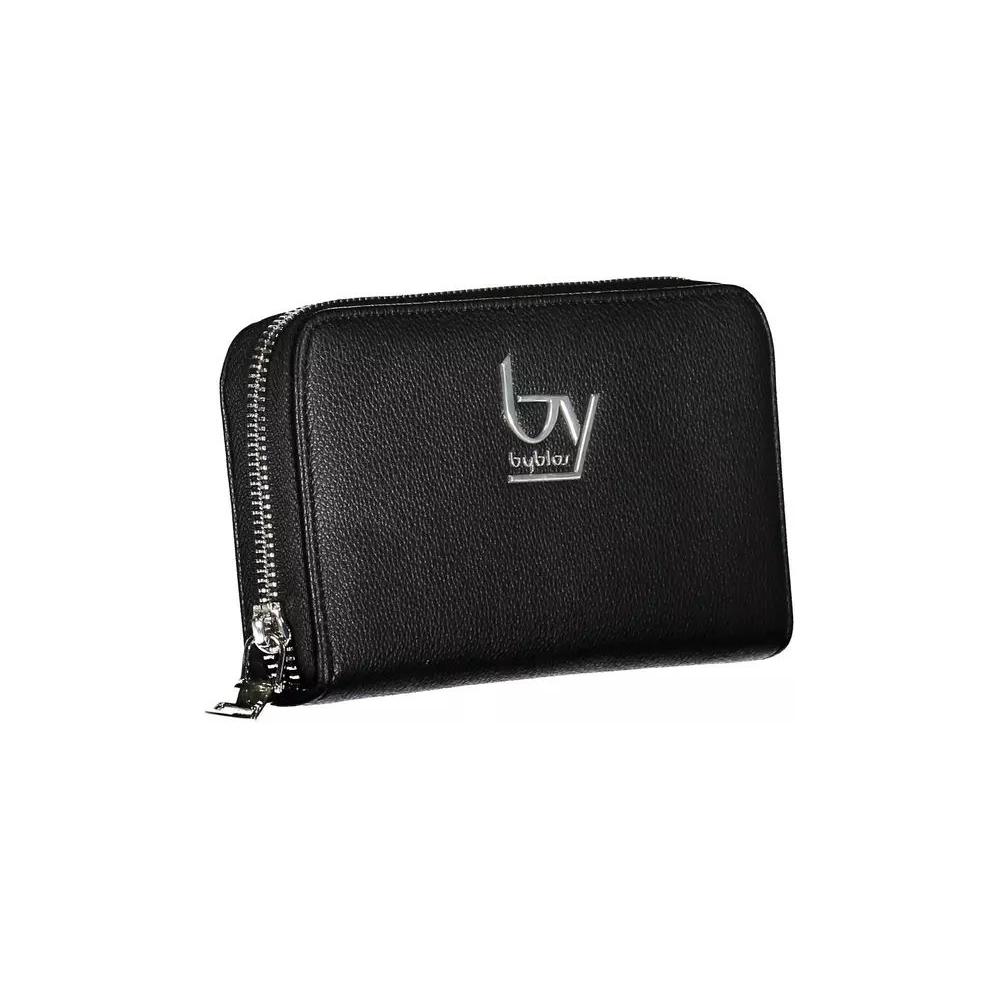 BYBLOS Sleek Black Polyethylene Zip Wallet sleek-black-polyethylene-zip-wallet-1