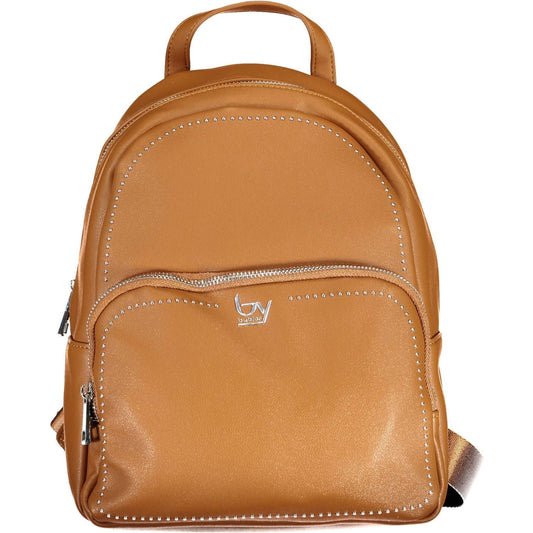 BYBLOS Elegant Brown Backpack with Contrasting Details elegant-brown-backpack-with-contrasting-details
