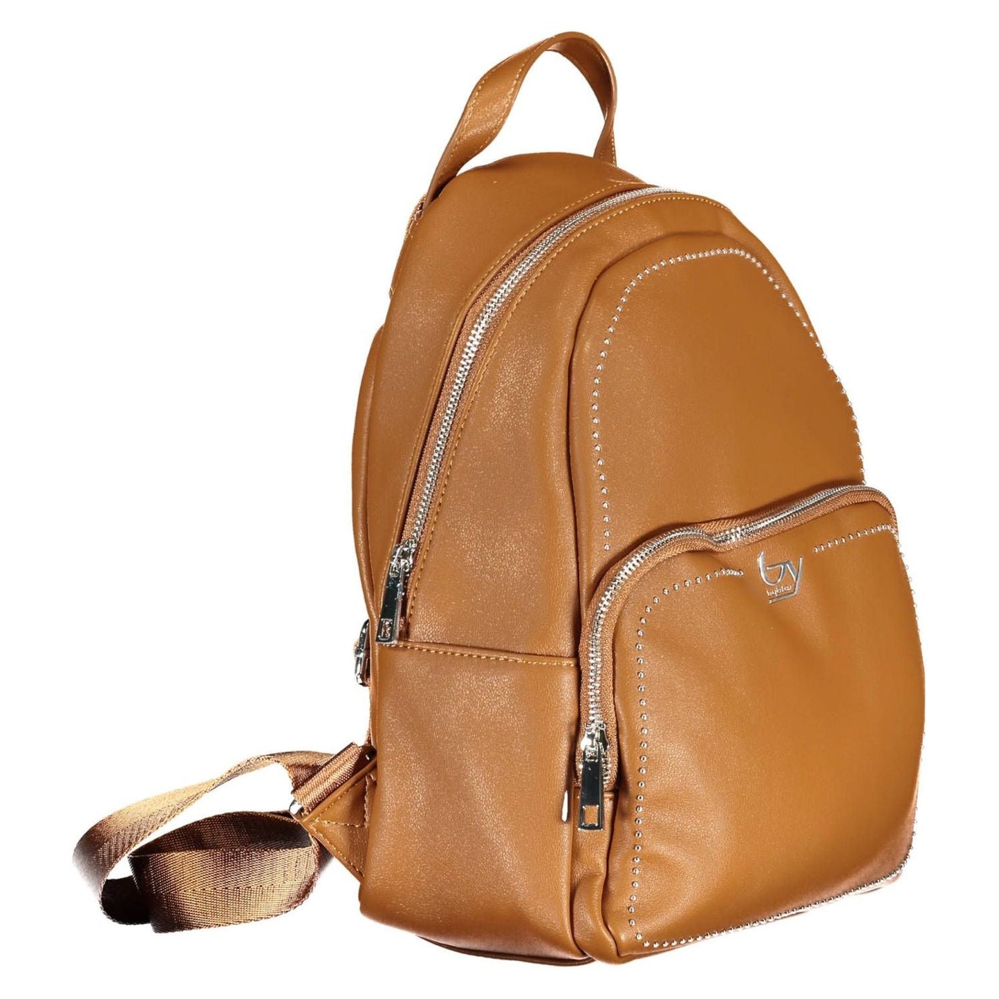 BYBLOS Elegant Brown Backpack with Contrasting Details elegant-brown-backpack-with-contrasting-details
