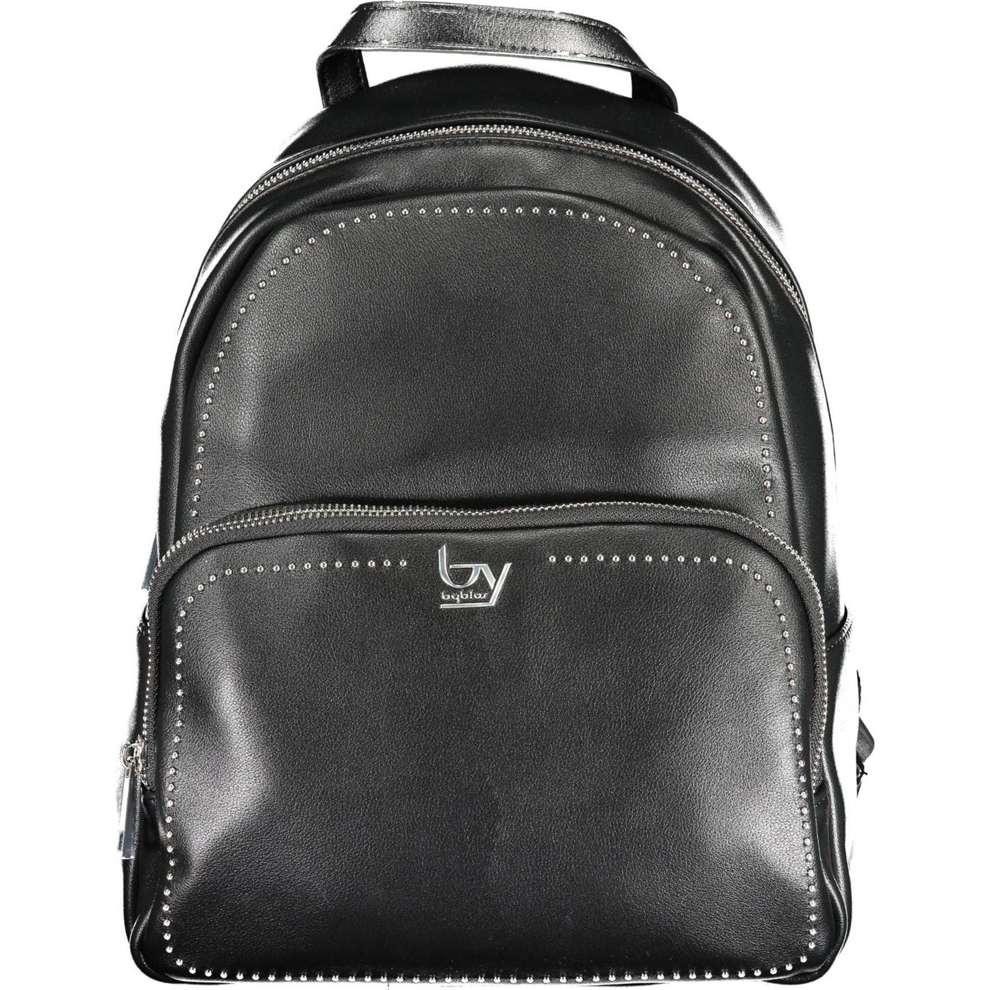 BYBLOS Elegant Designer Black Backpack with Contrasting Details elegant-designer-black-backpack-with-contrasting-details