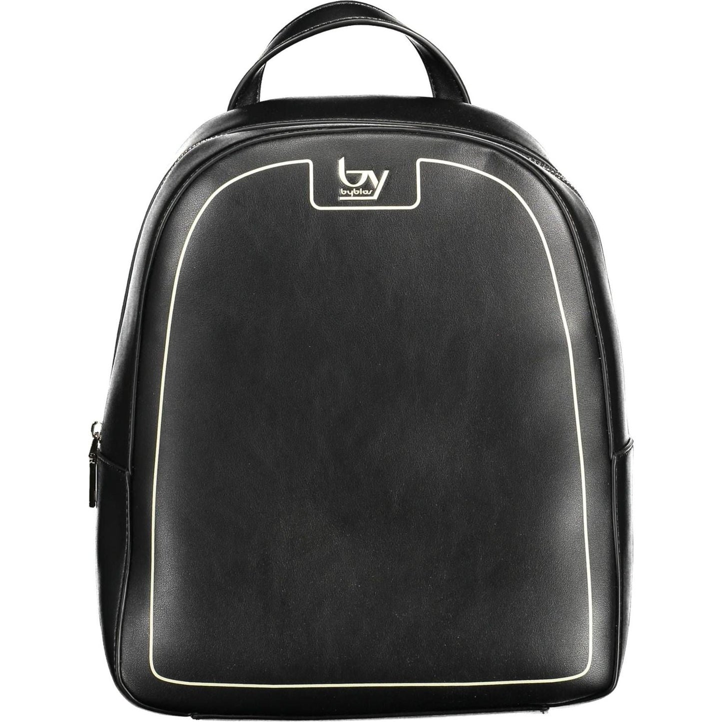 BYBLOS Elegant Black Backpack with Contrasting Details elegant-black-backpack-with-contrasting-details
