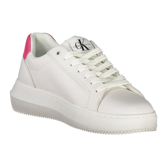 Calvin Klein | White Polyester Sneaker| McRichard Designer Brands   