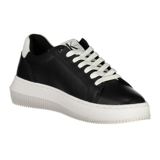 Black Polyester Sneaker