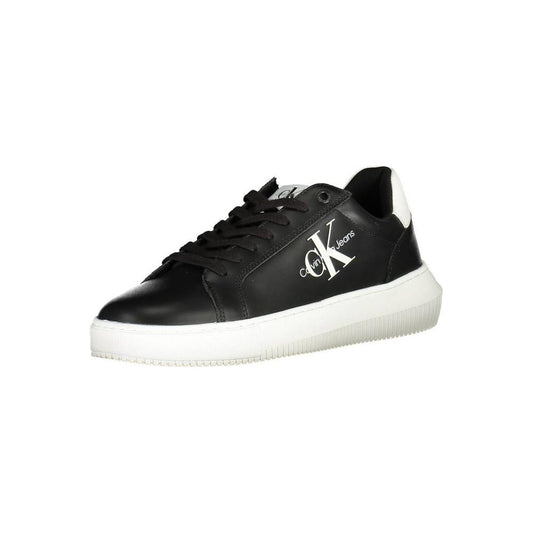 Calvin Klein | Sleek Black Lace-Up Sports Sneakers| McRichard Designer Brands   