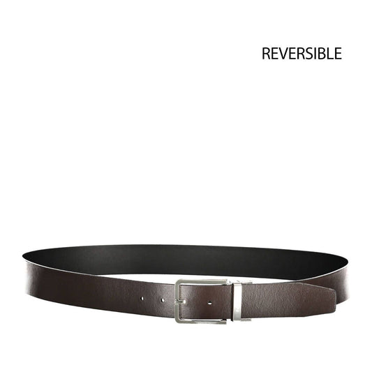 Calvin Klein | Brown Leather Belt| McRichard Designer Brands   