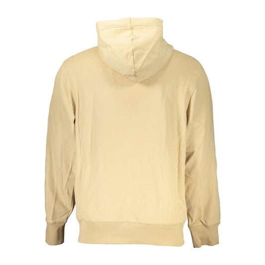 Calvin Klein | Elegant Beige Zip Hooded Sweatshirt| McRichard Designer Brands   