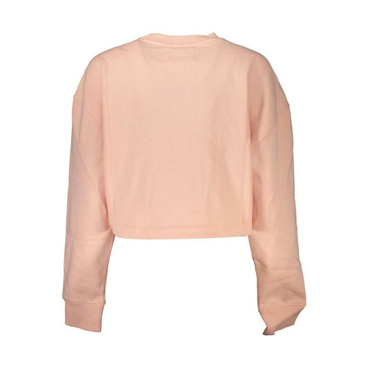 Calvin Klein | Chic Pink Fleece Crew Neck Sweatshirt| McRichard Designer Brands   