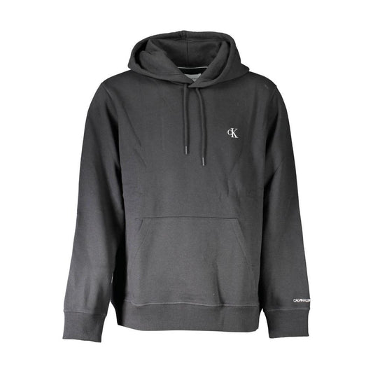 Calvin Klein | Sleek Hooded Sweatshirt with Central Pocket| McRichard Designer Brands   