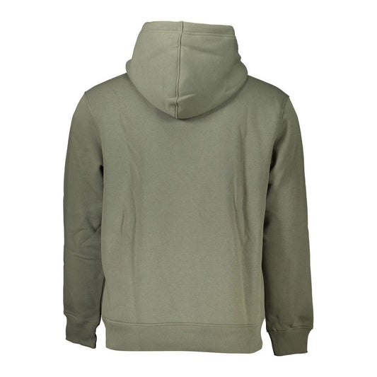 Calvin Klein | Chic Green Fleece Hooded Sweatshirt| McRichard Designer Brands   