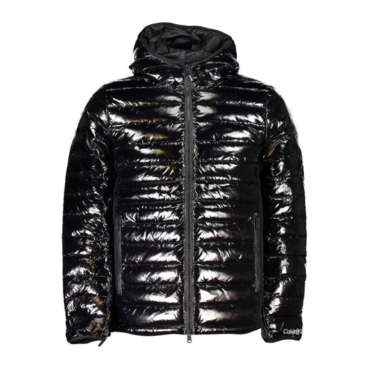 Calvin Klein | Sleek Nylon Hooded Jacket with Contrast Details| McRichard Designer Brands   