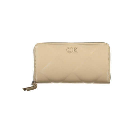 Calvin Klein | Elegant Beige Multi-Compartment RFID Wallet| McRichard Designer Brands   