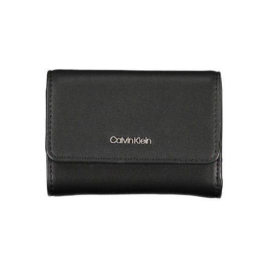 Calvin Klein | Elegant Black Polyethylene Wallet| McRichard Designer Brands   