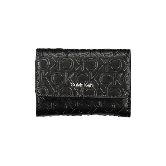 Calvin Klein | Sleek Black Double-Compartment Wallet| McRichard Designer Brands   