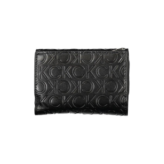 Sleek Black Double-Compartment Wallet