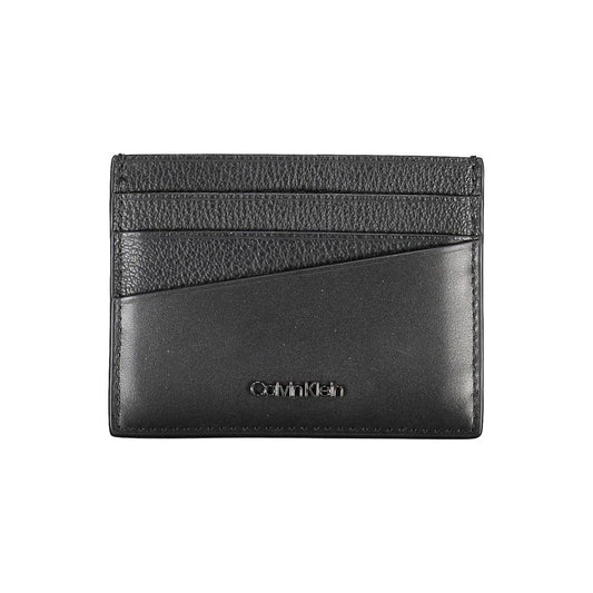 Calvin Klein | Elegant Leather Card Holder in Timeless Black| McRichard Designer Brands   