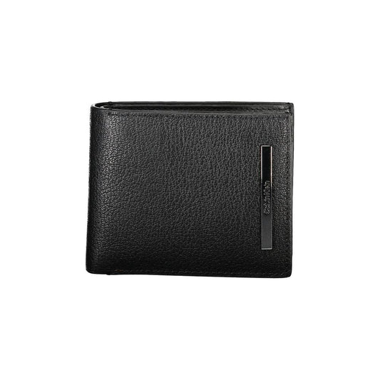 Calvin Klein | Elegant Black Leather Wallet with RFID Block| McRichard Designer Brands   