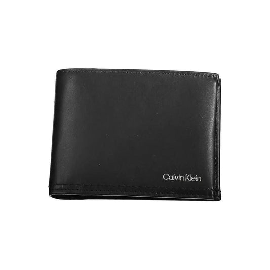 Calvin Klein | Sleek Black Leather Wallet with RFID Blocker| McRichard Designer Brands   
