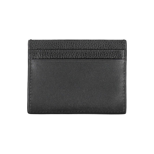 Calvin Klein | Elegant Leather Card Holder in Timeless Black| McRichard Designer Brands   