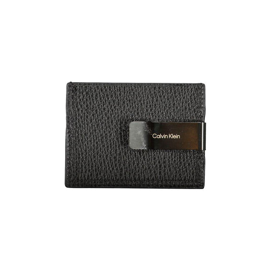 Calvin Klein | Sleek Leather Card Holder with Money Clip| McRichard Designer Brands   