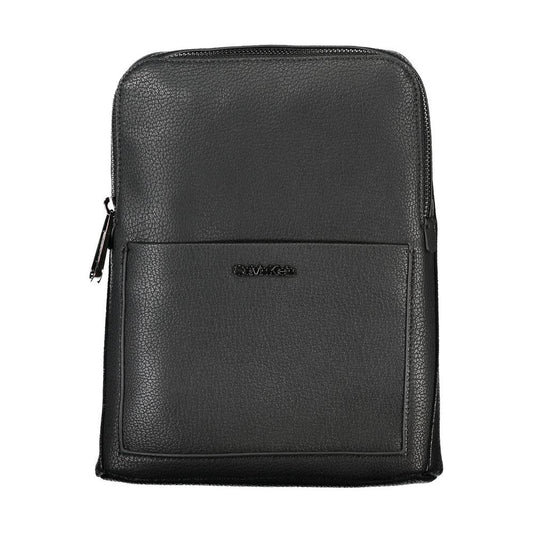 Calvin Klein | Sleek Black Shoulder Bag with Adjustable Strap| McRichard Designer Brands   