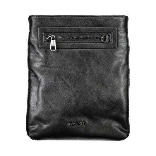 Calvin Klein | Sleek Black Shoulder Bag with Contrast Details| McRichard Designer Brands   